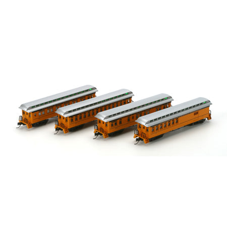 Athearn 11866 N Denver and Rio Grande Western 50' Overland Passenger Set (4)