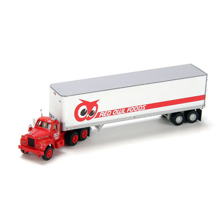 Athearn 13894 N Red & White Owl Mack B with 40' Z-Van Trailer