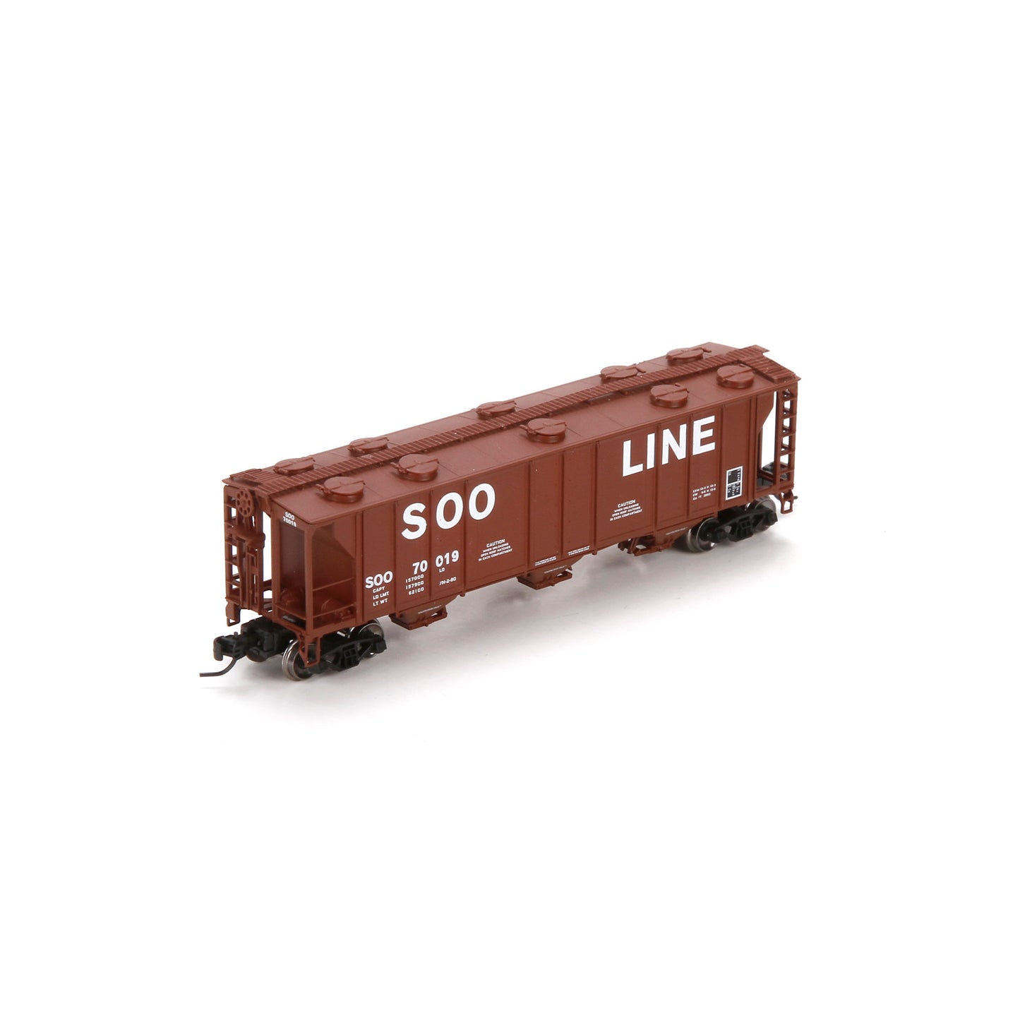 Athearn 23855 N Soo Line PS-2 2893 Covered Hopper #70019