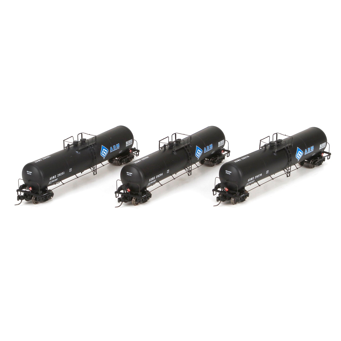 Athearn 24356 N Scale ADMX 30,000-Gallon Ethanol Single Tank Car (Set of 3)