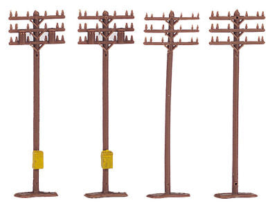Bachmann 42506 N Scale Telephone Poles (Pack of 12)