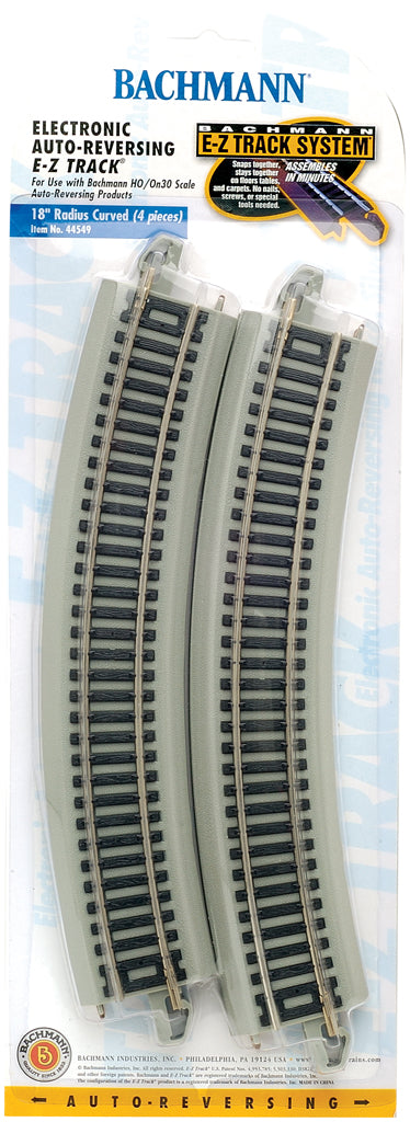 Bachmann 44549 HO 18" Radius Curved Electronic Auto-Reversing E-Z Track