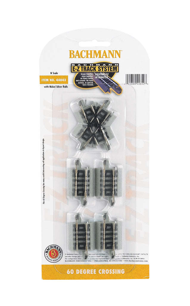 Bachmann 44842 N Nickel Silver 60 Degree E-Z Track Crossing