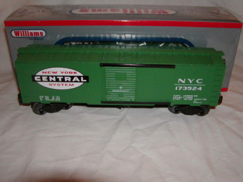 Williams 47008 O New York Central 40' Steel 3-Rail Boxcar (Cigar Band)