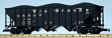 USA Trains R14004 G Denver & Rio Grande Western 70-Ton 3-Bay Coal Hopper #17901