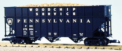 USA Trains 14082 G Pennsylvania Woodchip Car with "Real" Woodchip Load