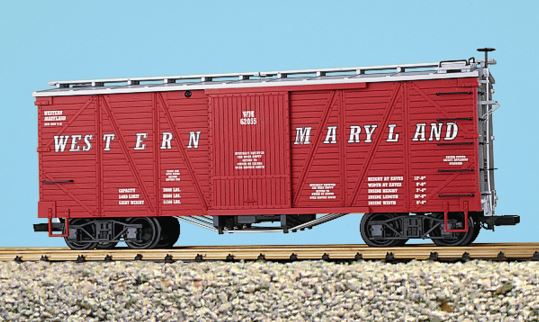 USA Trains R1434 G Western Maryland Outside Braced Boxcar