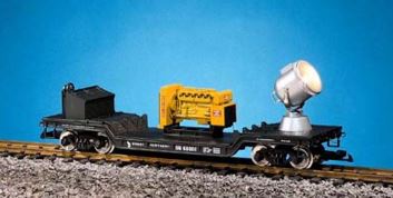 USA Trains R17329 G GN Searchlight-Style Depressed-Center Flat Car w/Generator