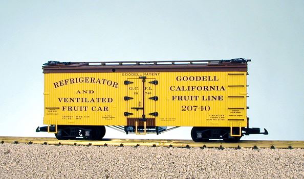 USA Trains R16298 G Goodell California Fruit Line Wood Refrigerator Car #20740