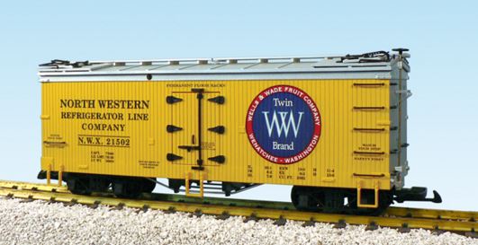 USA Trains R16324 G North Western Reefer Line Woodsided Refrigerator Car #21502