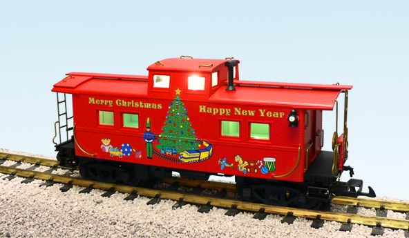 USA Trains R12158 G Christmas Illuminated Center Cupola Caboose