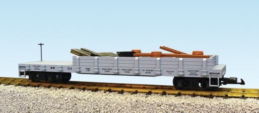 USA Trains R1820 G Maintenance of Way Work Flat Car with Load