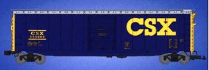 USA Trains R19308A G CSX 50' Boxcar #555801