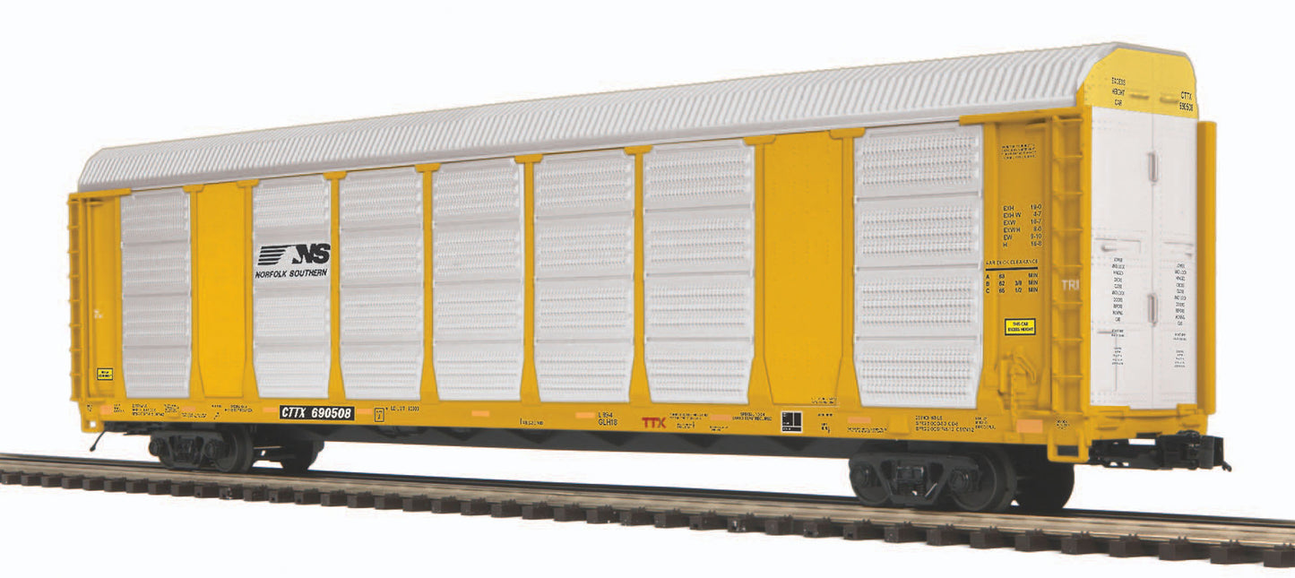 MTH 20-95152 O Norfolk Southern Enclosed Corrugated Auto Carrier #690508