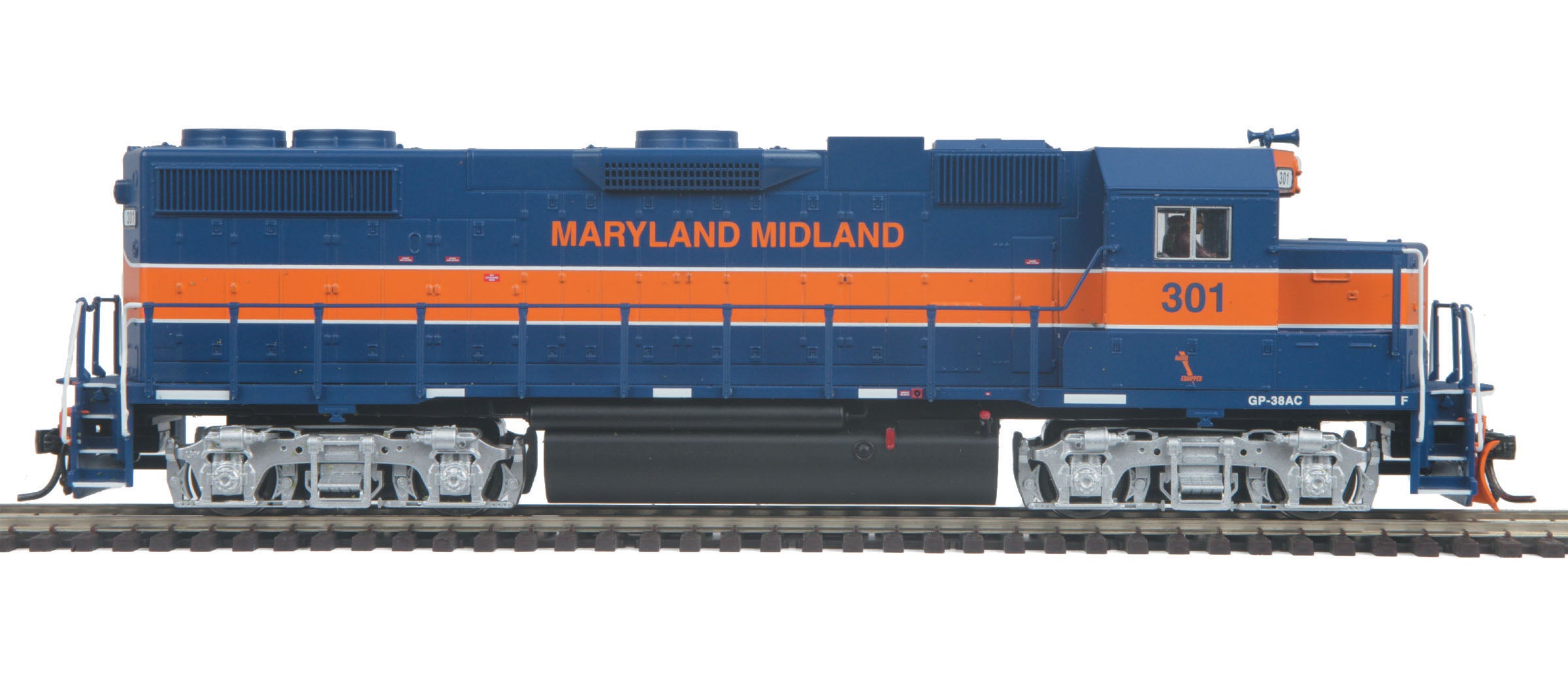 MTH 85-2025-1 HO Maryland Midland GP38-2 Diesel Engine with Proto