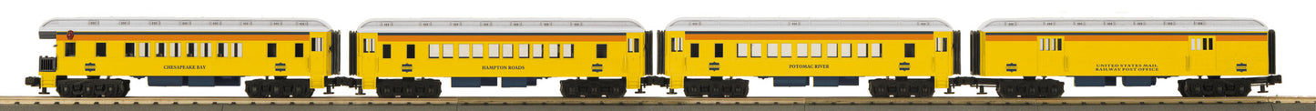 MTH 33-6263 O Chessie Rugged Rails O-27 Madison Passenger Car Set (Set of 4)