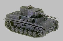 Herpa 174 1:87 Panzer III EDW Tank W/Short Gun Minitanks
