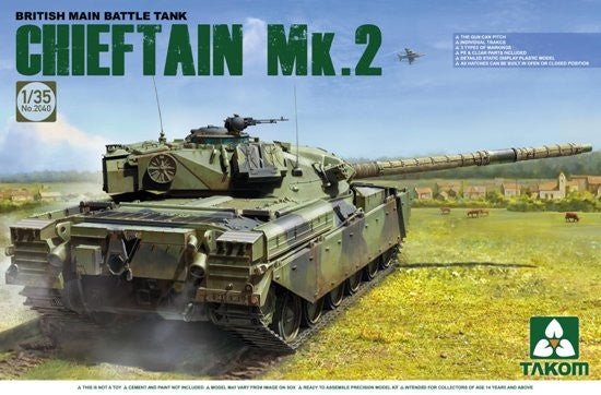 Takom 2040 1:35 British Chieftain Mk 2 Main Battle Military Tank Model Kit