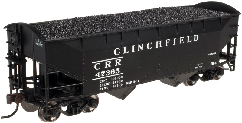 Atlas 20003152 HO Clinchfield 2-Bay Offset Side Hopper Round End #47365