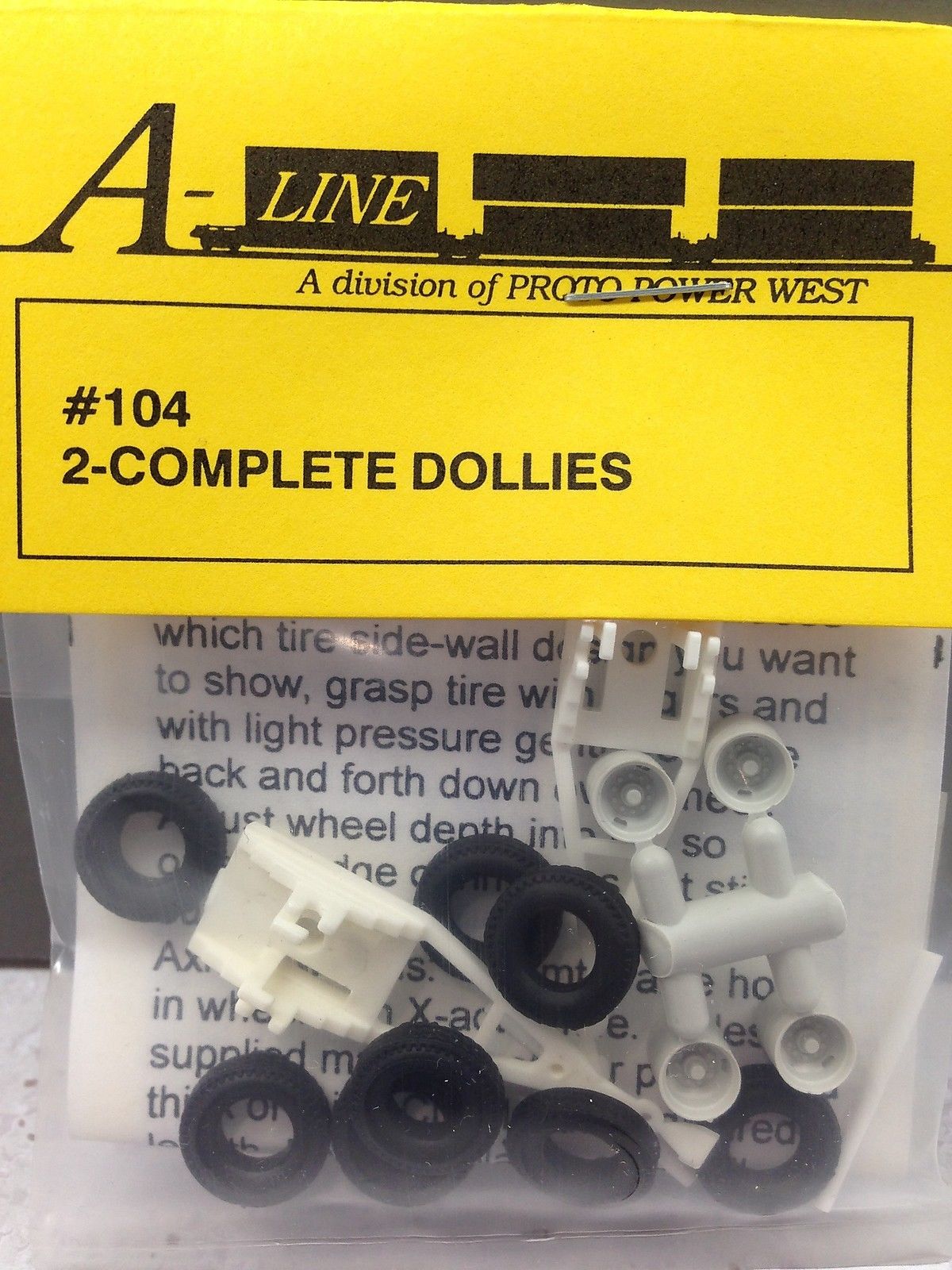 A-Line 104 HO Dollies Complete Unit Kit (Pack of 2)