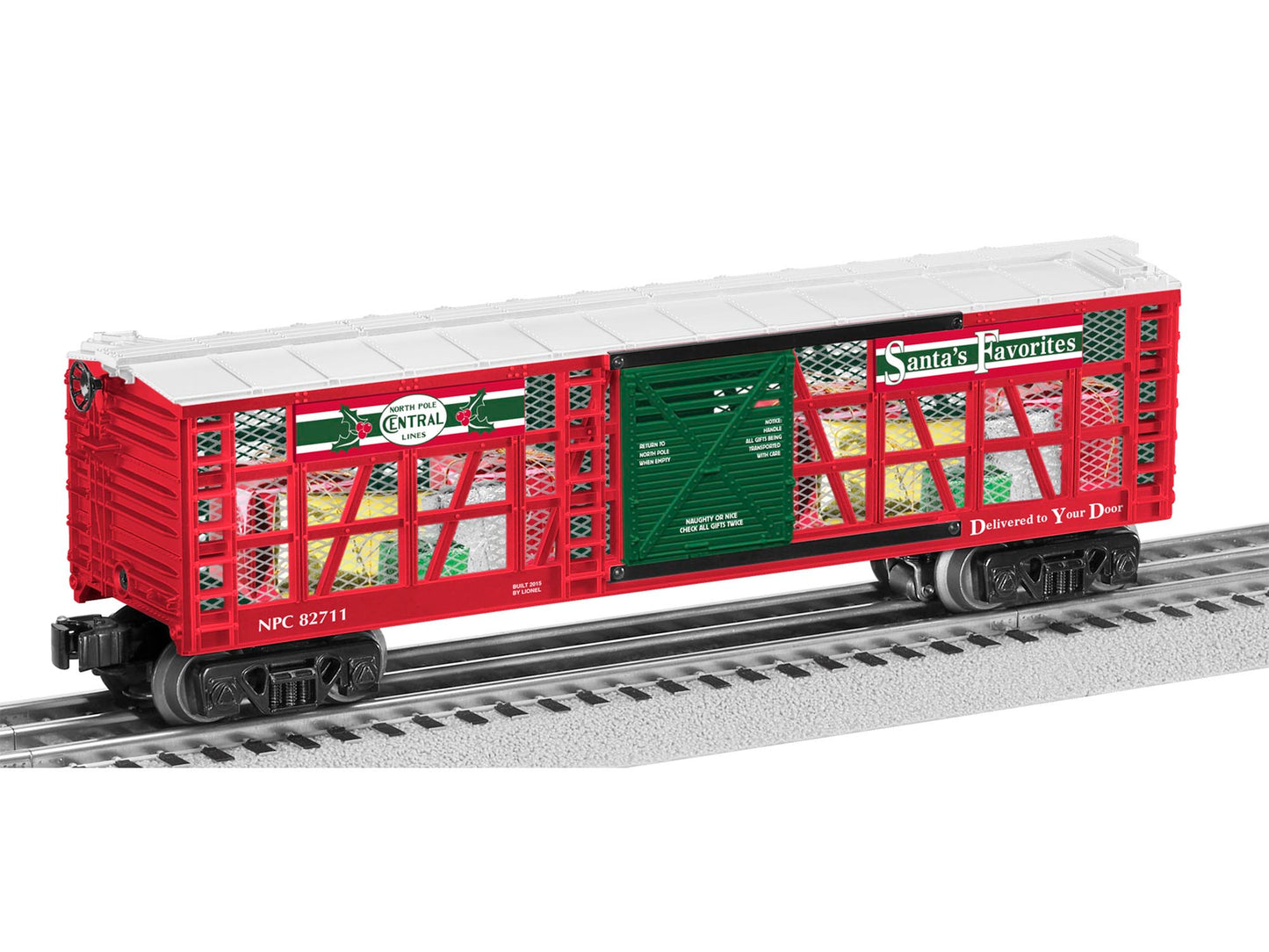 Lionel 6-82711 O North Pole Central Transparent Boxcar w/Christmas Gift #82711