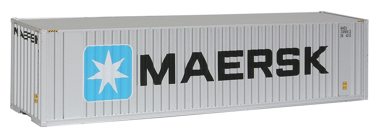 Walthers 949-8201 HO Maersk 40' Hi Cube Corrugated Container w/Flat Roof