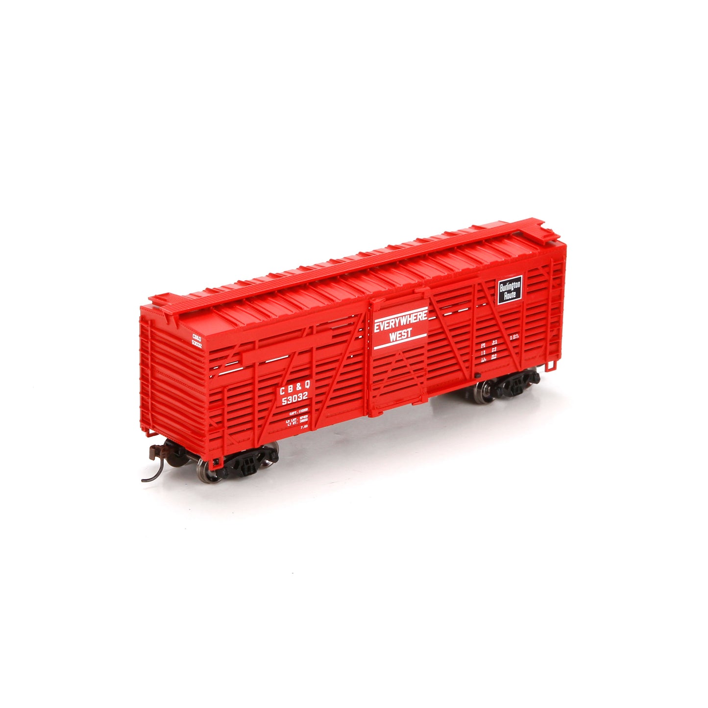 Athearn 75987 HO Chicago, Burlington and Quincy 40' Stock Car #53032