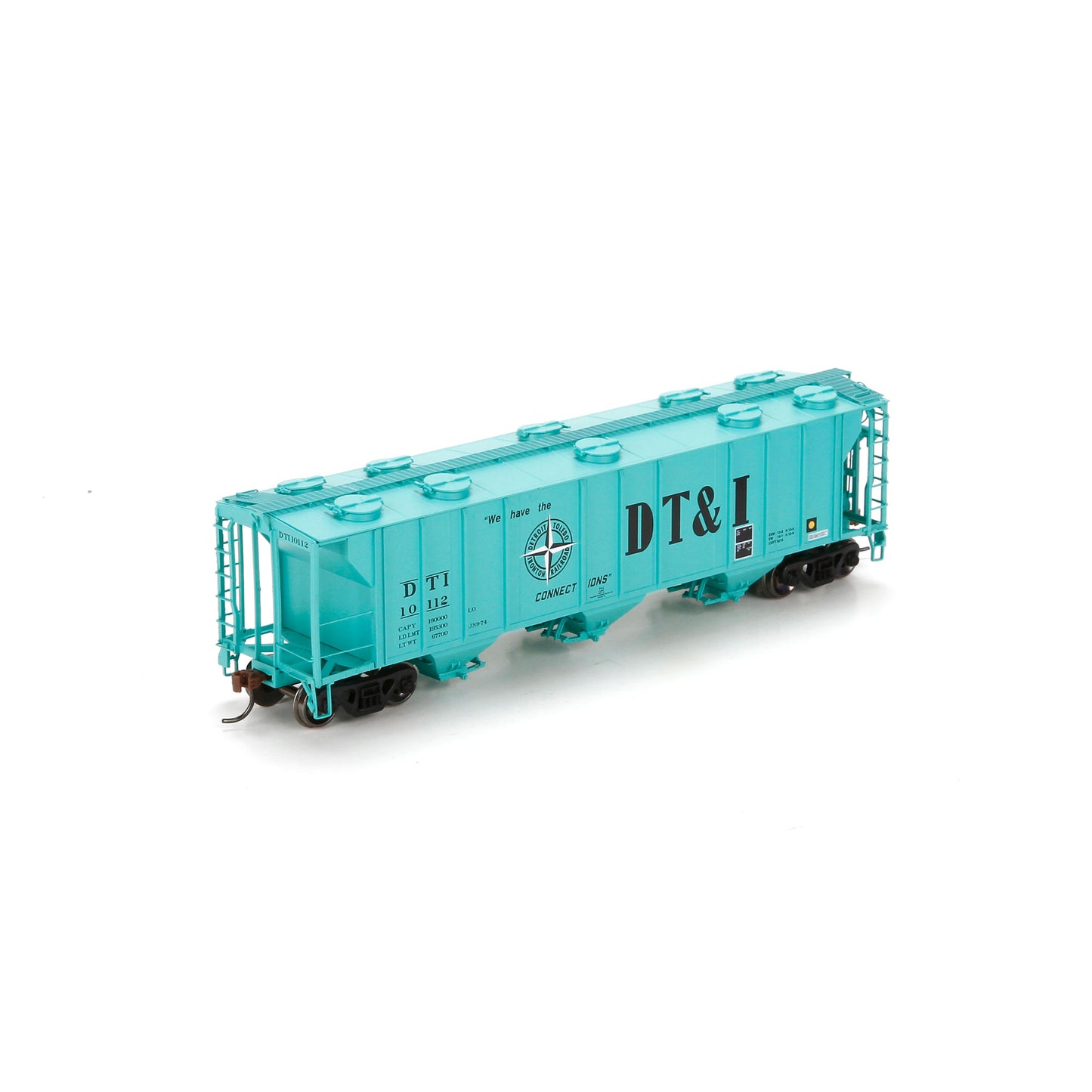 Athearn 89082 HO Detroit Toledo & Ironton PS-2 2893 3-Bay Covered Hopper #10112