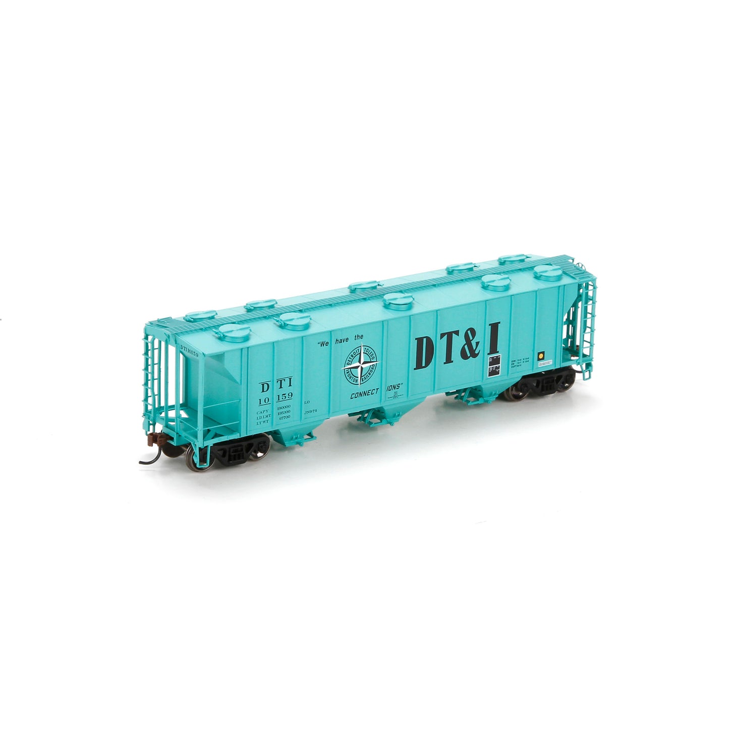 Athearn 89084 HO Detroit Toledo & Ironton PS-2 2893 3-Bay Covered Hopper #10159