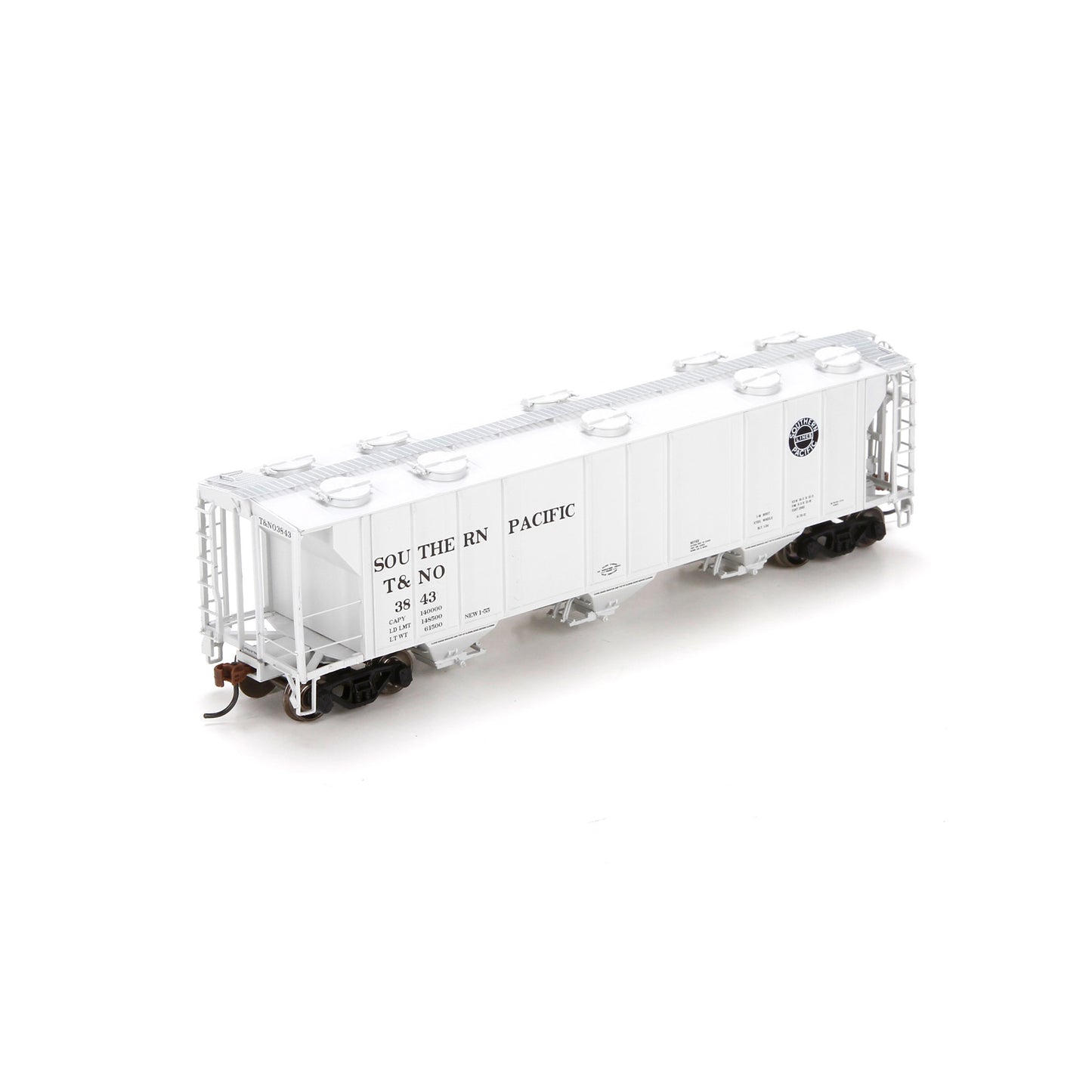 Athearn 89093 HO Southern Pacific/T&NO PS-2 2893 3-Bay Covered Hopper #3843