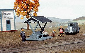 American Model Builders 137 HO Pacific Electric Passenger Shelter Laser Art Kit