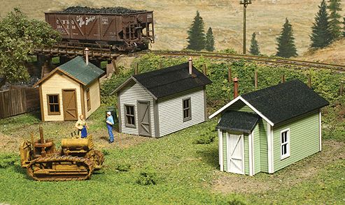 American Model Builders 722 Laser Art Miner's Cabin HO Scale Kit (Pack of 3)