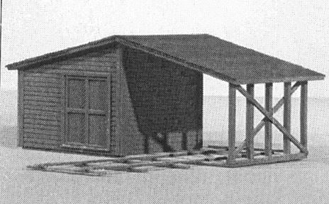 American Model Builders 95 Laser Art Gandy Dancer's Shack S Scale Kit