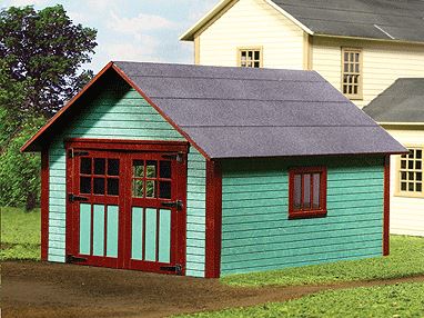 American Model Builders 469 Laser Art Single-Car Garage O Scale Kit