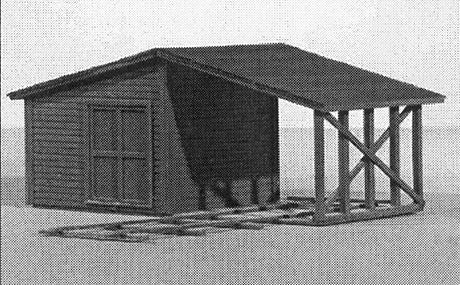 American Model Builders 495 O Laser Art Gandy Dancer's Shack Building Kit