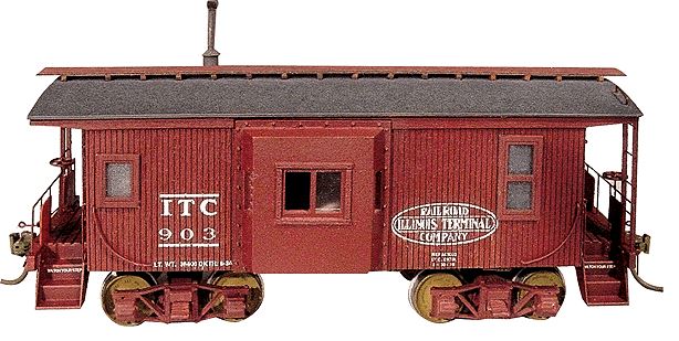 American Model Builders 870 Laser Art Illinois Terminal Bay Caboose HO Scale Kit