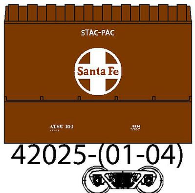 Trainworx Inc 42025-01 N Santa Fe Whitehead & Kales 20' StacPac Auto Cnt #1