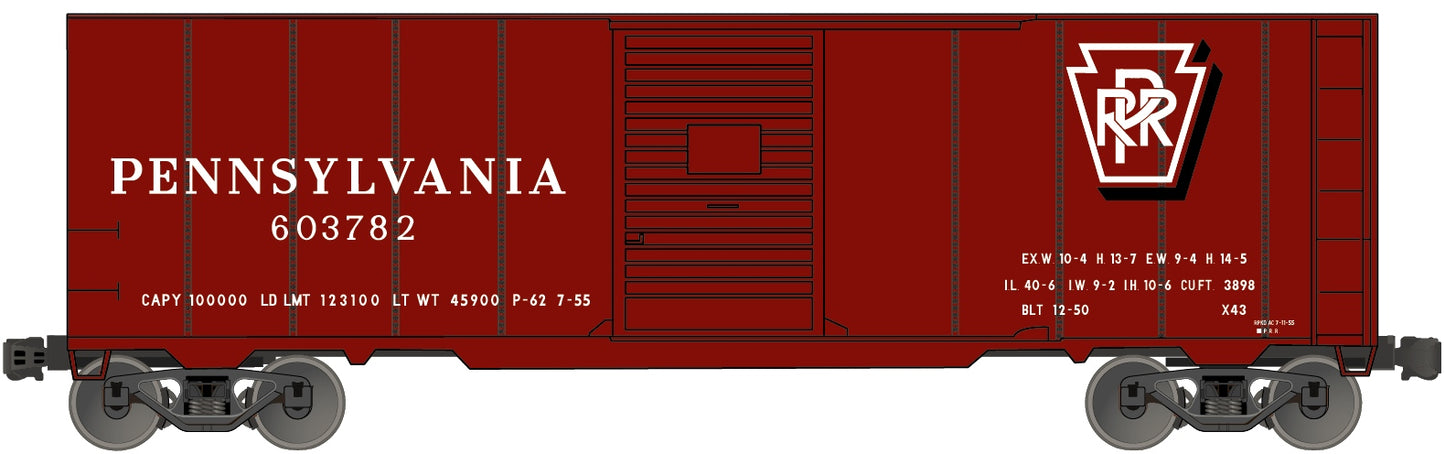 Accurail 3503.9 HO Pennsylvania Railroad AAR 40' Steel Boxcar Kit