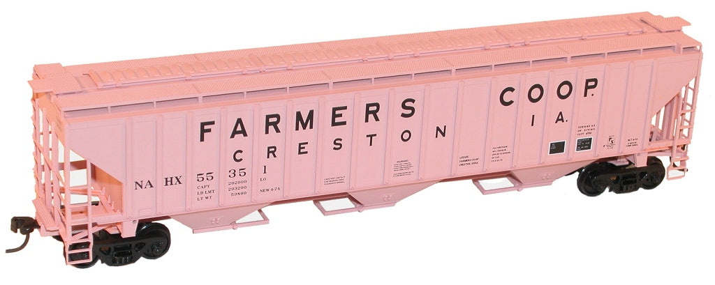 Accurail 6511 HO Farmers Co-Op Pullman Standard-4750 3-Bay Covered Hopper Kit
