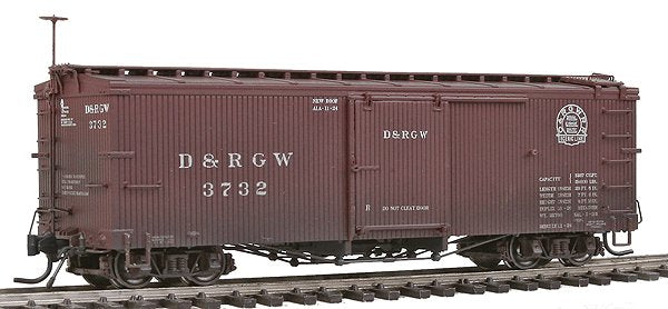 Blackstone Models 340125W HOn3 DRGW 3000 Series 30' Weathered Boxcar #3732