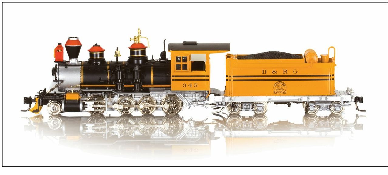 Blackstone Models 310208S HOn3 DRGW C-19 2-8-0 Steam Locomotive w/Sound/DCC #345