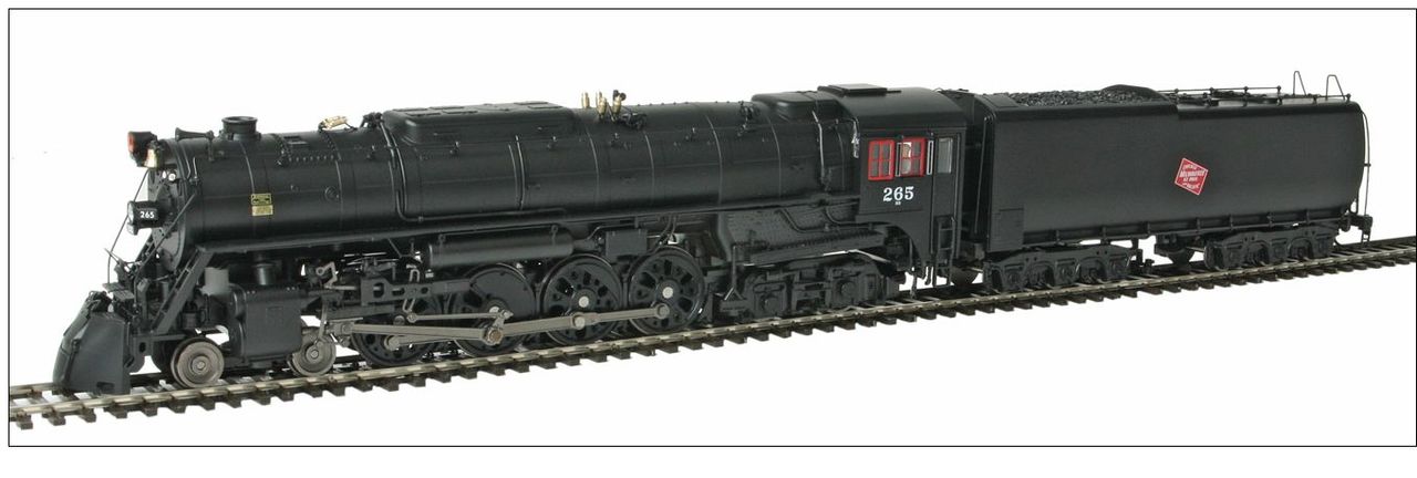 Broadway Limited 2593 HO Milwaukee Road Class S-3 4-8-4 #265 – Trainz