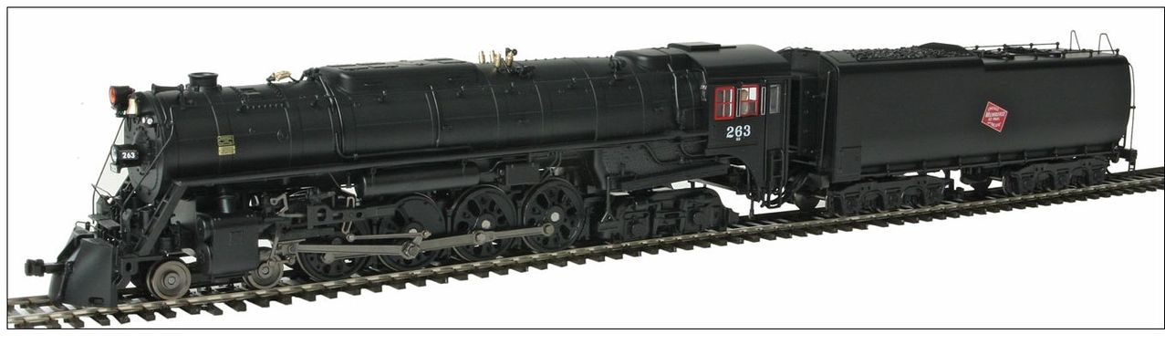 Broadway Limited 2595 HO Milwaukee Road Class S-3 4-8-4 #263 – Trainz