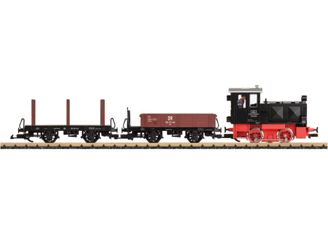 LGB 70230 German State Railroad DR Era III G Gauge Diesel Starter Train Set