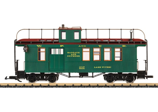 LGB 40756 WP&Y Wood Drovers Caboose #207 "Lake Tutshi" - Metal Wheels