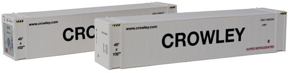 Con-Cor 483654 HO Crowley ThermoKing 45' Reefer Container #2 (Pack of 2)