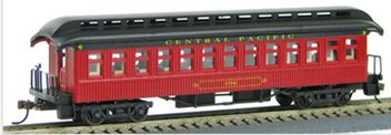 Con-Cor 5607 HO Central Pacific 1880s Wood Open-Platform Coach Car