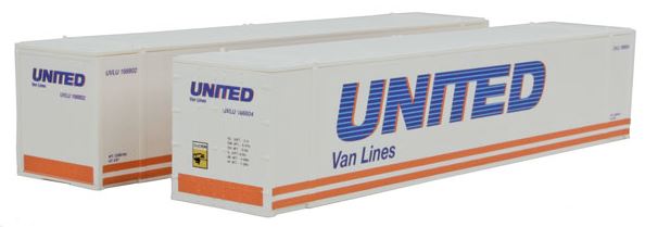 Con-Cor 485502 HO United Van Lines 48' Intermodal Container #2 (Pack of 2)
