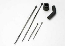 Traxxas 5245X Pipe Coupler, Black Molded, Exhaust Deflector: Slayer