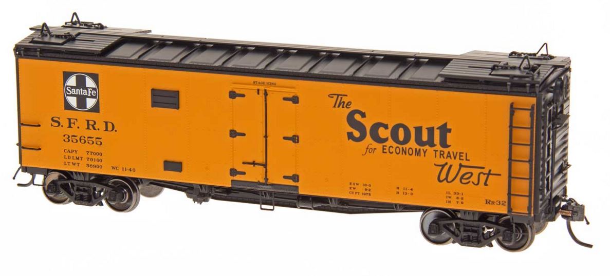 InterMountain 46118 HO Santa Fe "The Scout" 40' Steel Ice Reefer Car